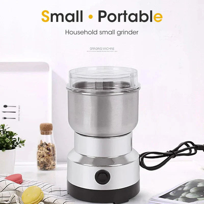 Multi-Purpose Stainless Steel RAF Electric Grinder 4 Blades For Spices, Masala Grinding, Coffee Beans Machine