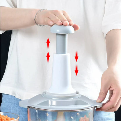 Manual Push Vegetable Chopper Mixer – 2L Capacity