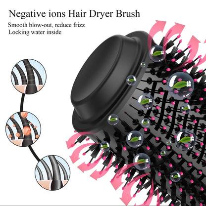4-in-1 Hot Air Brush – Hair Dryer, Straightener, Curler & Volumizer